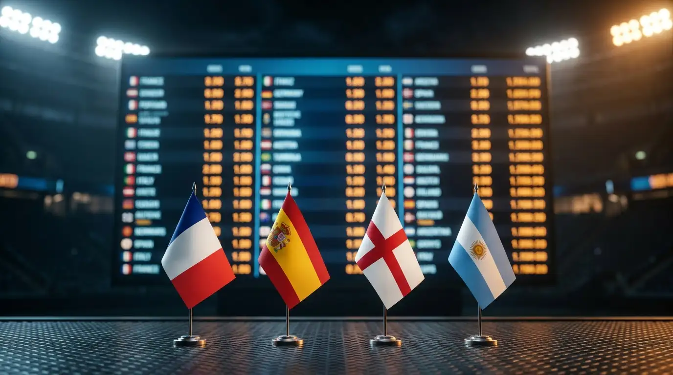 Tabellone quote del Mondiale con le quattro semifinaliste sotto le luci